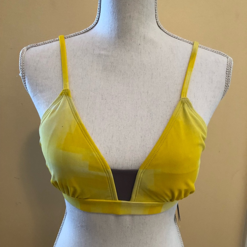 Under Armour yellow bikini top